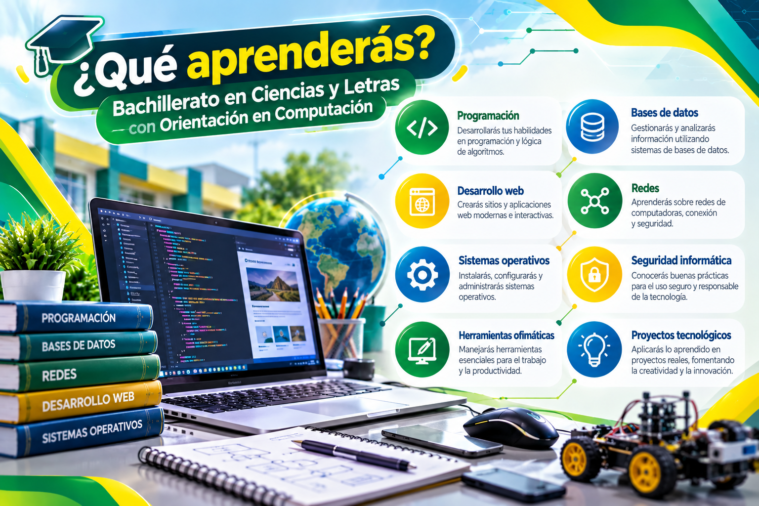 Qué aprenderás en el Bachillerato en Ciencias y Letras con Orientación en Computación