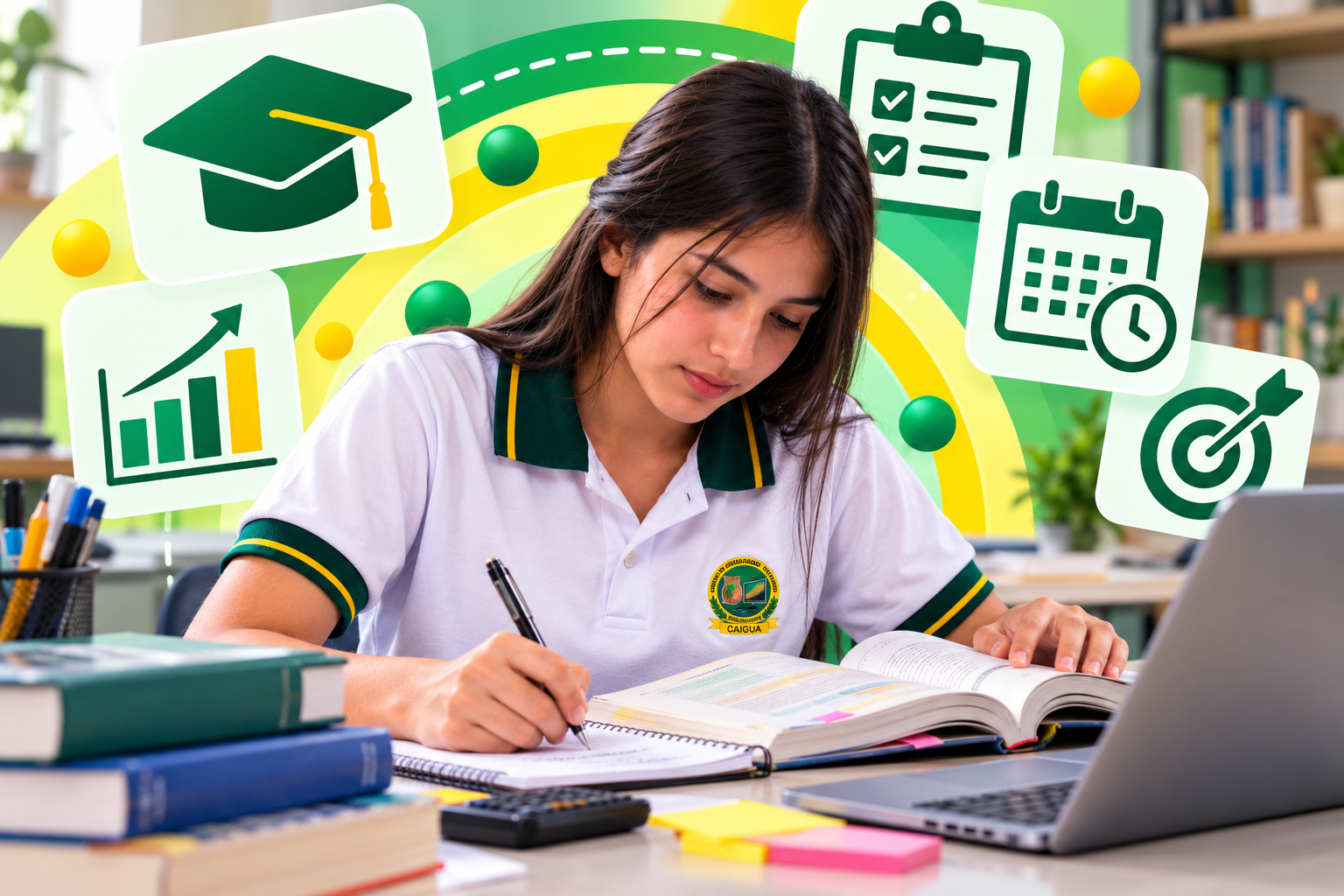 Estudiante de CAIGUA organizando su proyección académica