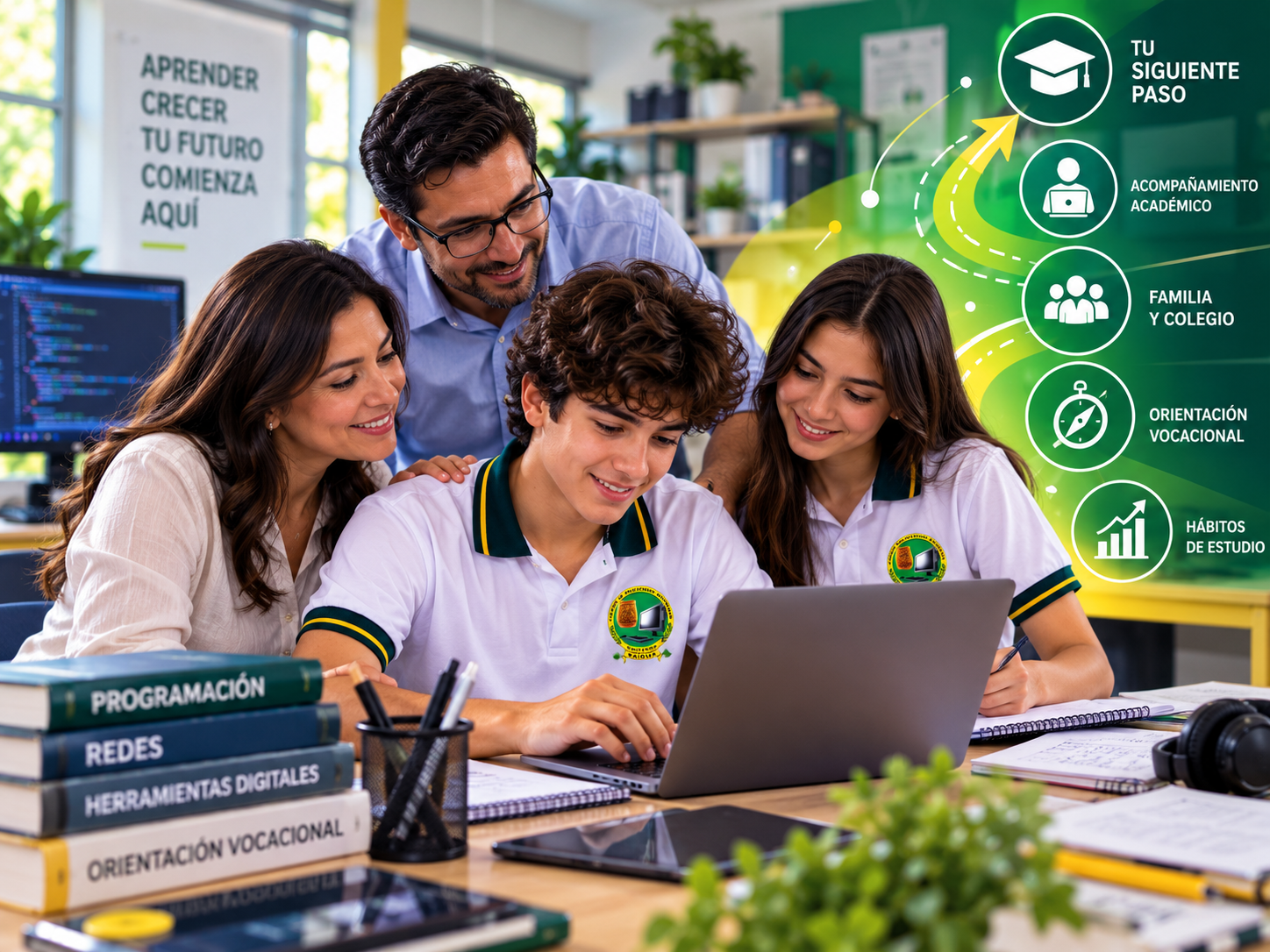 Colegio y familia en el Bachillerato en Computación