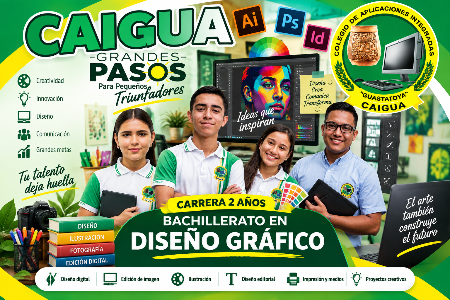 Bachillerato en Ciencias y Letras con Orientación en Diseño Gráfico en CAIGUA